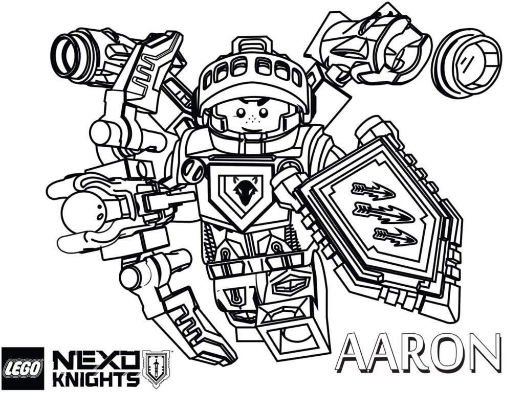 dibujos de lego nexo caballeros para colorear